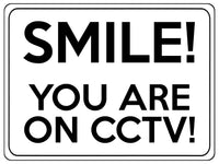 1554 SMILE! YOU ARE ON CCTV! Safety Metal Aluminium Plaque Sign House Office