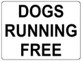 1339 DOGS RUNNING FREE Safety Metal Aluminium Plaque Sign Door Gate Garden House