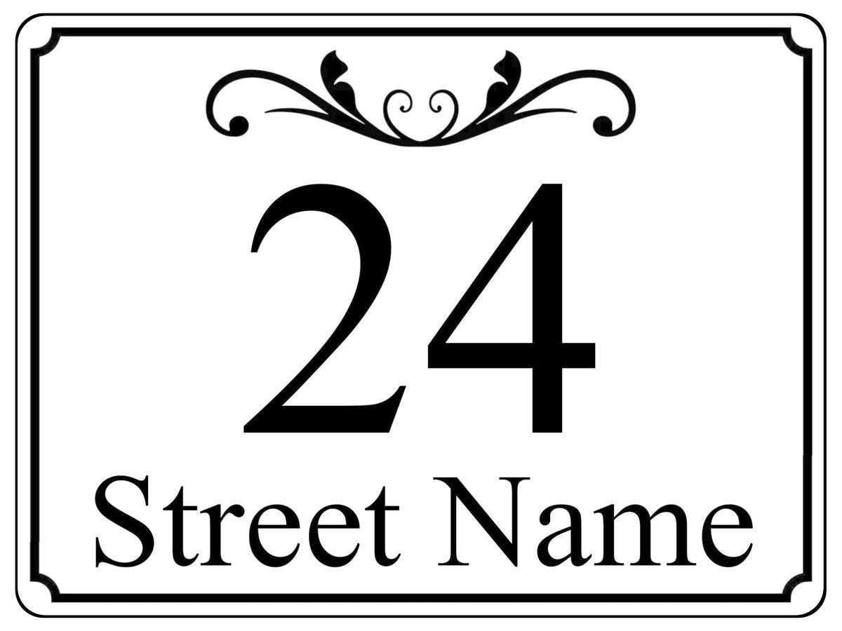 1457 Custom Personalised Address Metal Aluminium Plaque Sign House Door Gate