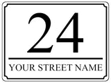 1461 Custom Personalised Address Metal Aluminium Plaque Sign House Door Office