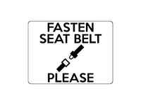 1663 FASTEN SEAT BELT PLEASE Metal Aluminium Plaque Remainder Sign Door Car Taxi