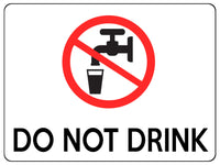 1627 DO NOT DRINK Unsafe Water Metal Aluminium Plaque Sign