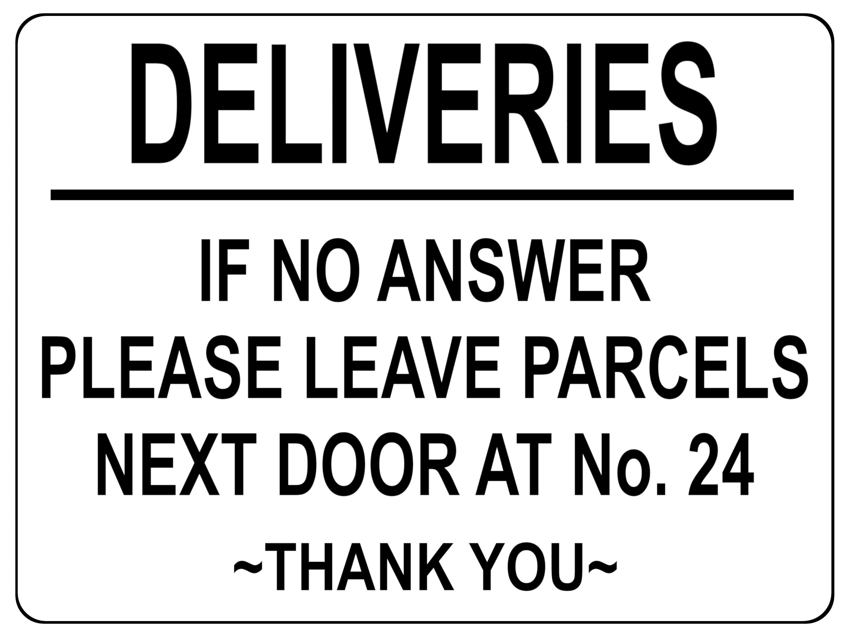 1482 Custom Personalised DELIVERIES Number Metal Aluminium Plaque Sign Door House Gate