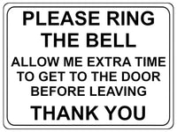 1324 PLEASE RING THE BELL Metal Aluminium Plaque Sign House Office Door Gate