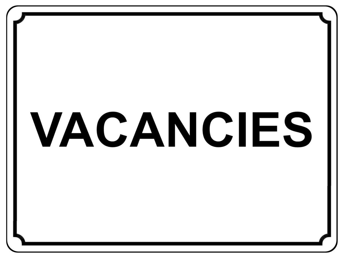 1381 VACANCIES Metal Aluminium Plaque Sign Door Gate Window House Hotel Room Bed