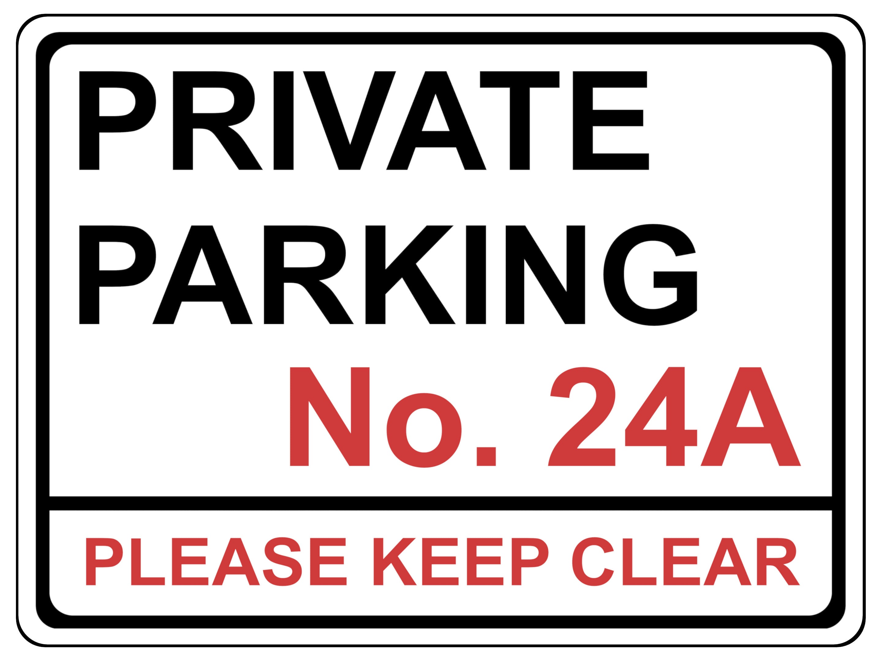 1697 Custom Personalised PRIVATE PARKING Number Metal Aluminium Plaque Sign
