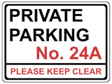 1697 Custom Personalised PRIVATE PARKING Number Metal Aluminium Plaque Sign