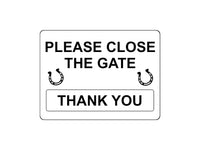 1712 PLEASE CLOSE THE GATE Horse Pony Stable Door Metal Aluminium Plaque Sign