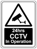 746 24hrs CCTV In Operation Safety Metal Aluminium Plaque Sign Wall House Office Pub Shop