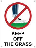 1299 KEEP OFF THE GRASS Metal Aluminium Plaque Sign Shed Garden Lawn