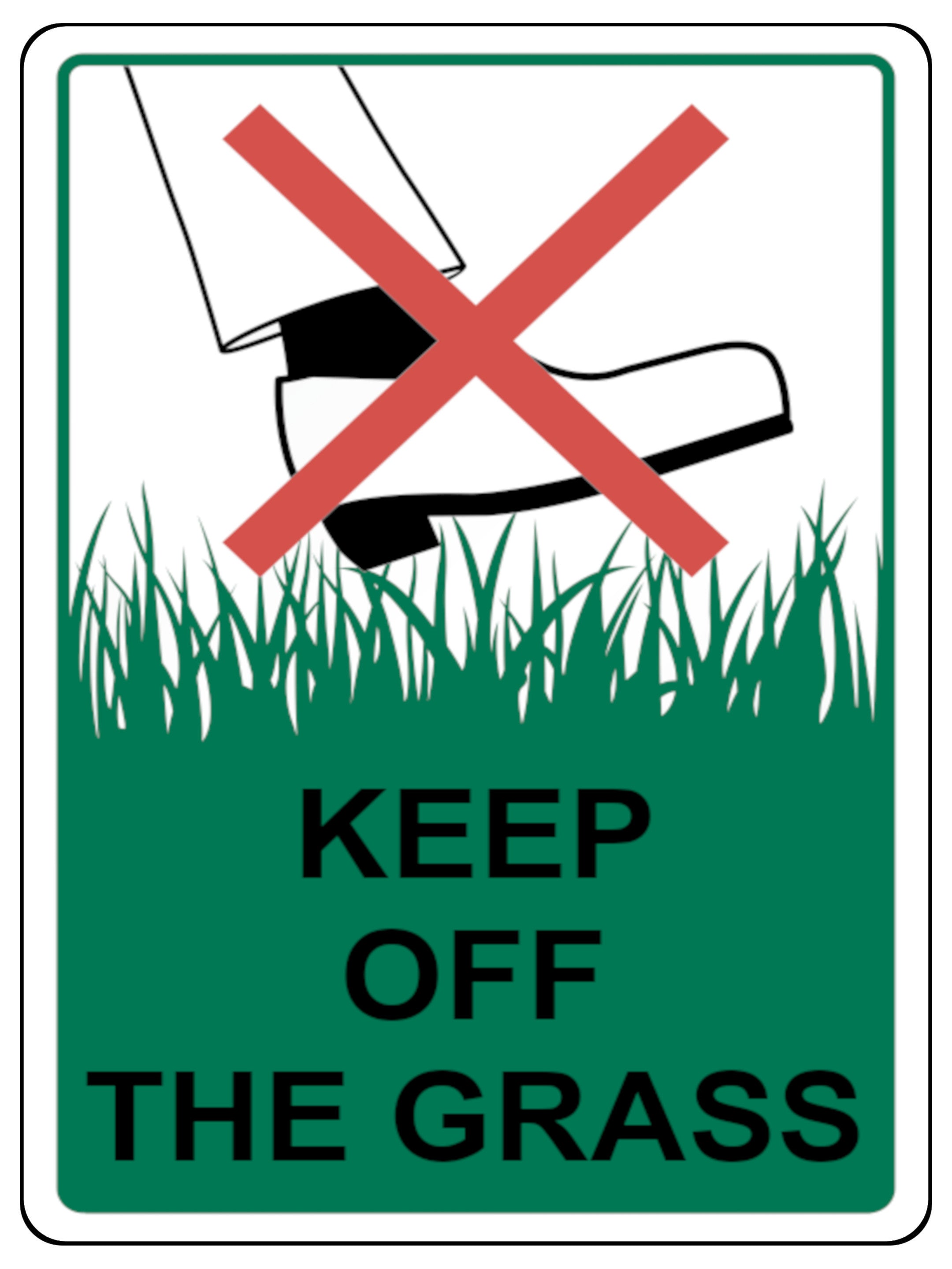 1298 KEEP OFF THE GRASS Metal Aluminium Plaque Sign Shed Garden Lawn