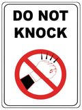 789 DO NOT KNOCK Metal Aluminium Plaque Sign House Office For Front Back Door