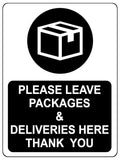 762 PLEASE LEAVE PACKAGES & DELIVERIES Metal Aluminium Plaque Sign Door Letters Parcel House