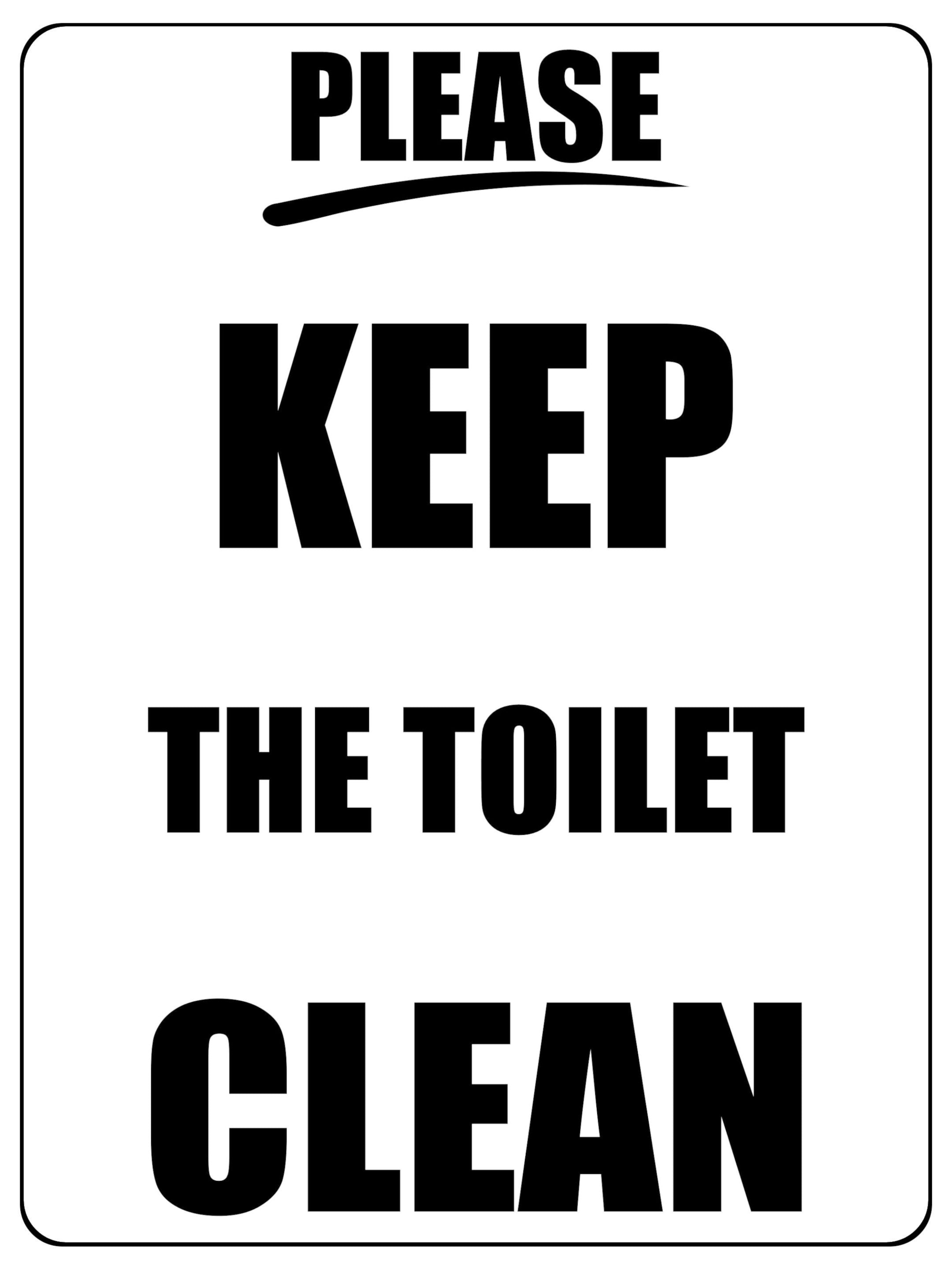 1292 PLEASE KEEP THE TOILET CLEAN Metal Aluminium Plaque Sign Door Shop Bar Pub