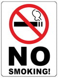 1284 NO SMOKING! Metal Aluminium Plaque Sign For Door Wall House Office Pub Bar