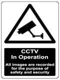 729 CCTV in Operation Safety Metal Aluminium Plaque Sign For Wall Door House Office Pub