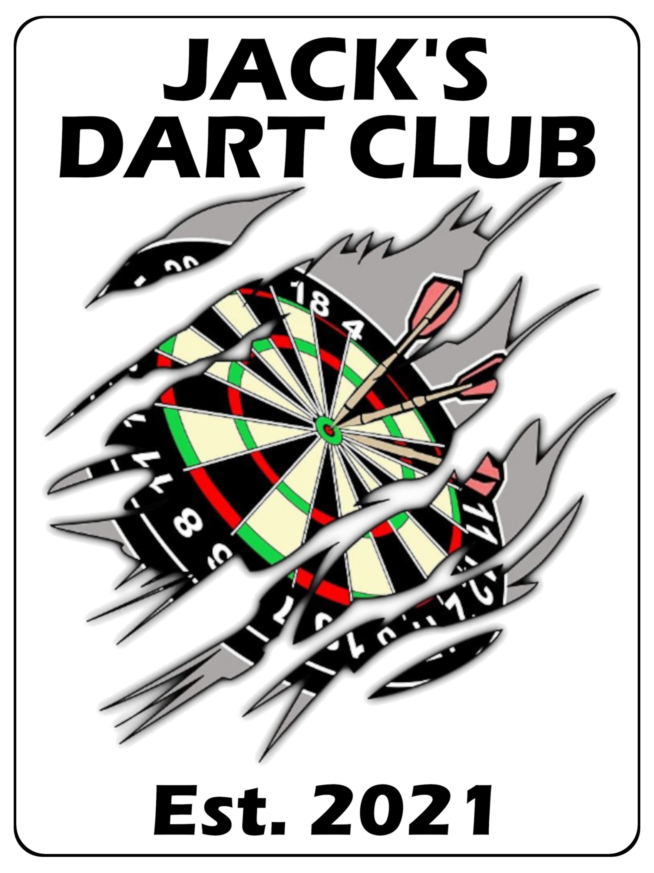 727 Personalised DART CLUB Name Man Cave Professionals & Amateurs Welcome Metal Aluminium Sign Door Plaque Pub