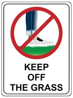 1300 KEEP OFF THE GRASS Metal Aluminium Plaque Sign Shed Garden Lawn