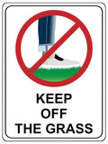 1300 KEEP OFF THE GRASS Metal Aluminium Plaque Sign Shed Garden Lawn