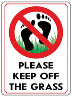 804 PLEASE KEEP OFF THE GRASS Metal Aluminium Plaque Sign House Garden