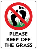 803 PLEASE KEEP OFF THE GRASS Metal Aluminium Plaque Sign House Garden