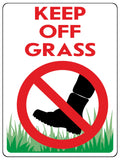 807 KEEP OFF GRASS Metal Aluminium Plaque Sign For House Garden Lawn