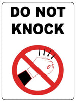 788 DO NOT KNOCK Metal Aluminium Plaque Sign House Office For Front Back Door