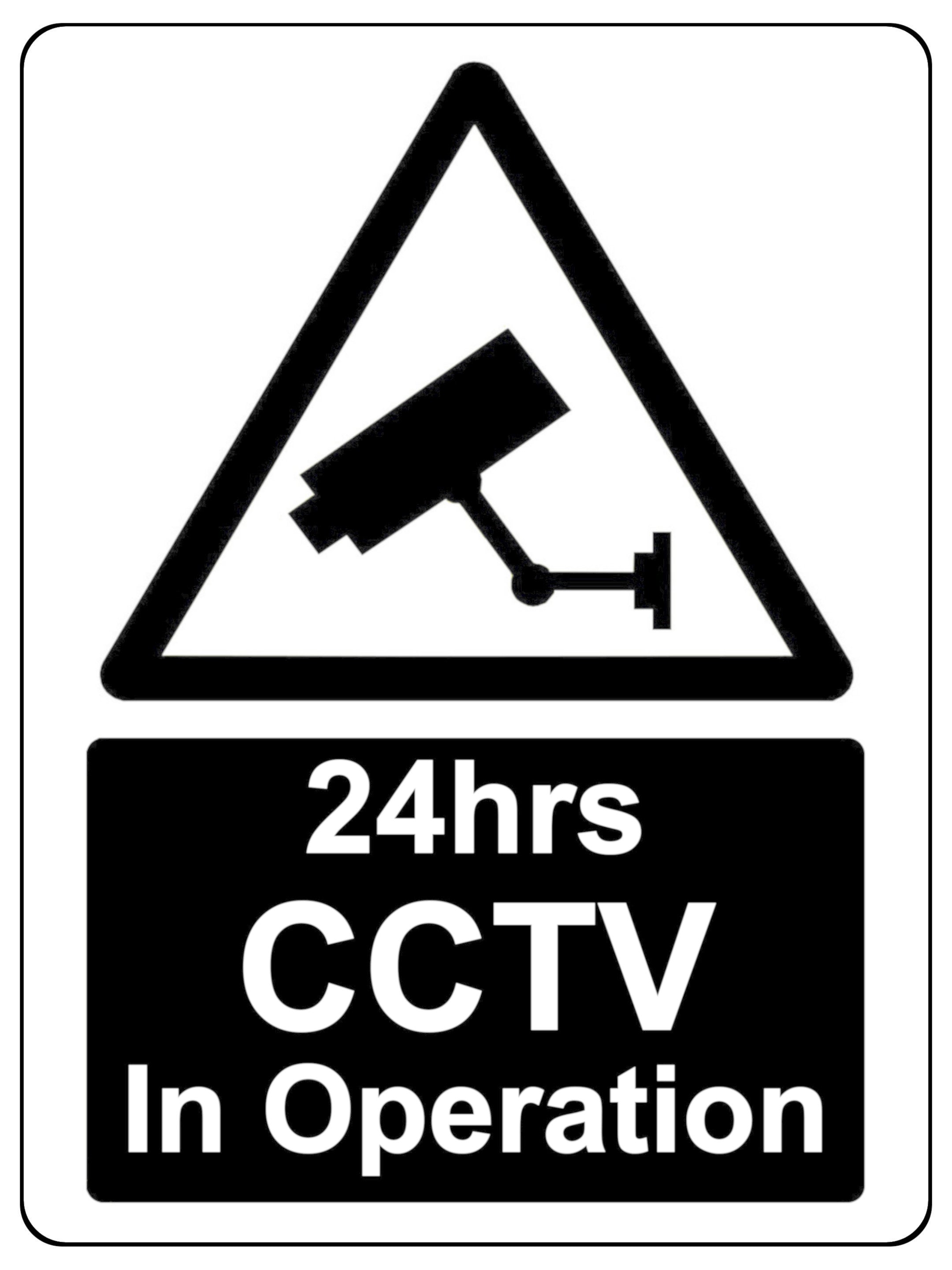 745 24hrs CCTV In Operation Safety Metal Aluminium Plaque Sign Wall House Office Pub Shop