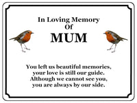 1846 In Loving Memory Of MUM Robin Memorial Funeral Metal Aluminium Plaque Sign